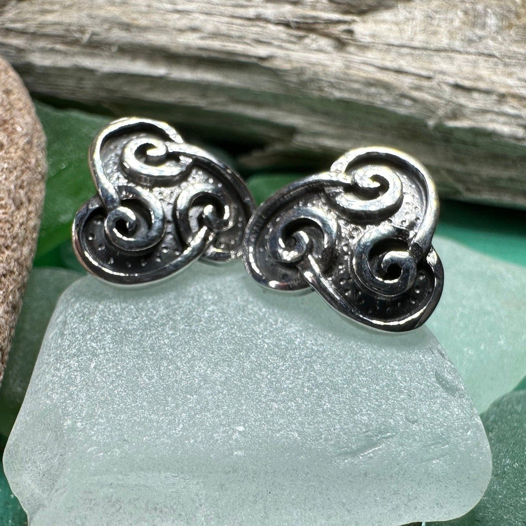 Ancient Gale Celtic Spiral Post Earrings Post Earrings La Vie Bien Ancient Gale Celtic Spiral Post Earrings