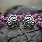Ancient Gale Celtic Spiral Post Earrings Post Earrings La Vie Bien Ancient Gale Celtic Spiral Post Earrings