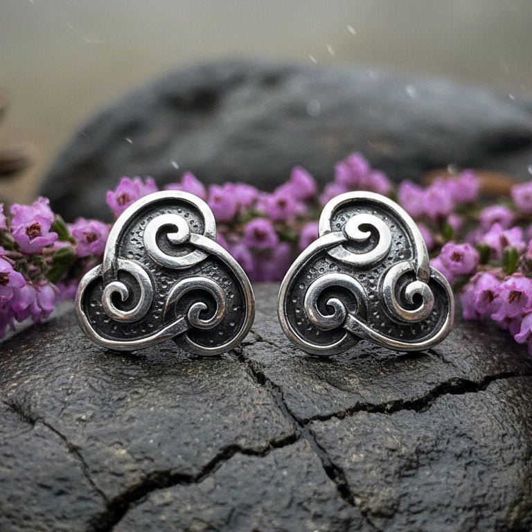 Ancient Gale Celtic Spiral Post Earrings Post Earrings La Vie Bien Ancient Gale Celtic Spiral Post Earrings