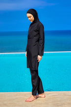 Andalus Black Full Coverage Burkini Set for A2503-1 Covered Burkini Swimwear La Vie Bien Andalus Black Full Coverage Burkini Set for A2503-1