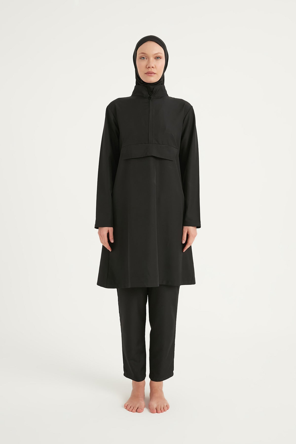Andalus Black Full Coverage Burkini Set for A2503-1 Covered Burkini Swimwear La Vie Bien Andalus Black Full Coverage Burkini Set for A2503-1