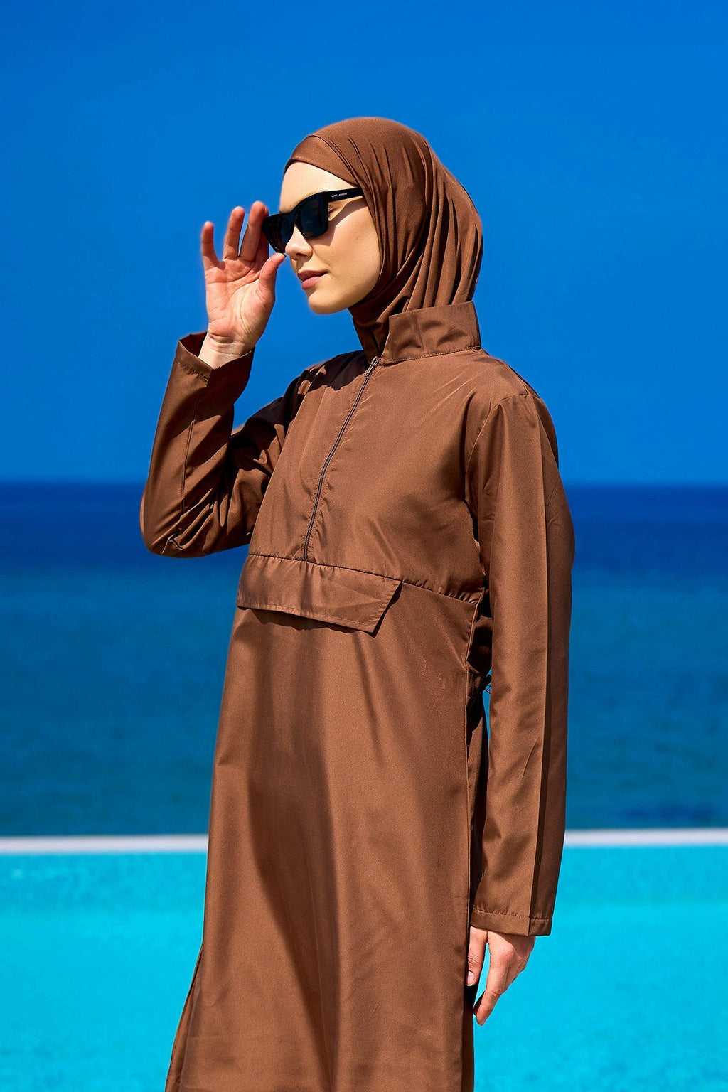 Andalus Black Full Coverage Burkini Set for A2503-3 Covered Burkini Swimwear La Vie Bien Andalus Black Full Coverage Burkini Set for A2503-3