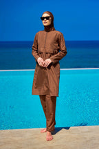 Andalus Black Full Coverage Burkini Set for A2503-3 Covered Burkini Swimwear La Vie Bien Andalus Black Full Coverage Burkini Set for A2503-3