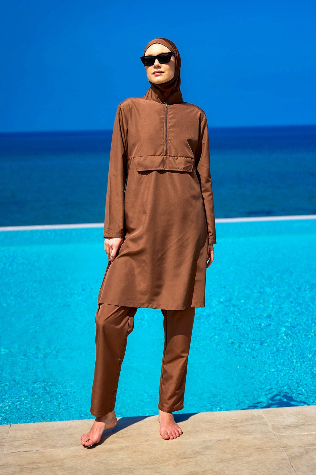 Andalus Black Full Coverage Burkini Set for A2503-3 Covered Burkini Swimwear La Vie Bien Andalus Black Full Coverage Burkini Set for A2503-3
