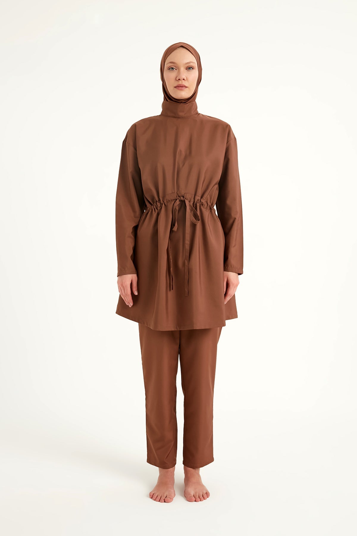 Andalus Full Coverage Burkini Set with Front Ruching A2502-3 Covered Burkini Swimwear La Vie Bien Andalus Full Coverage Burkini Set with Front Ruching A2502-3