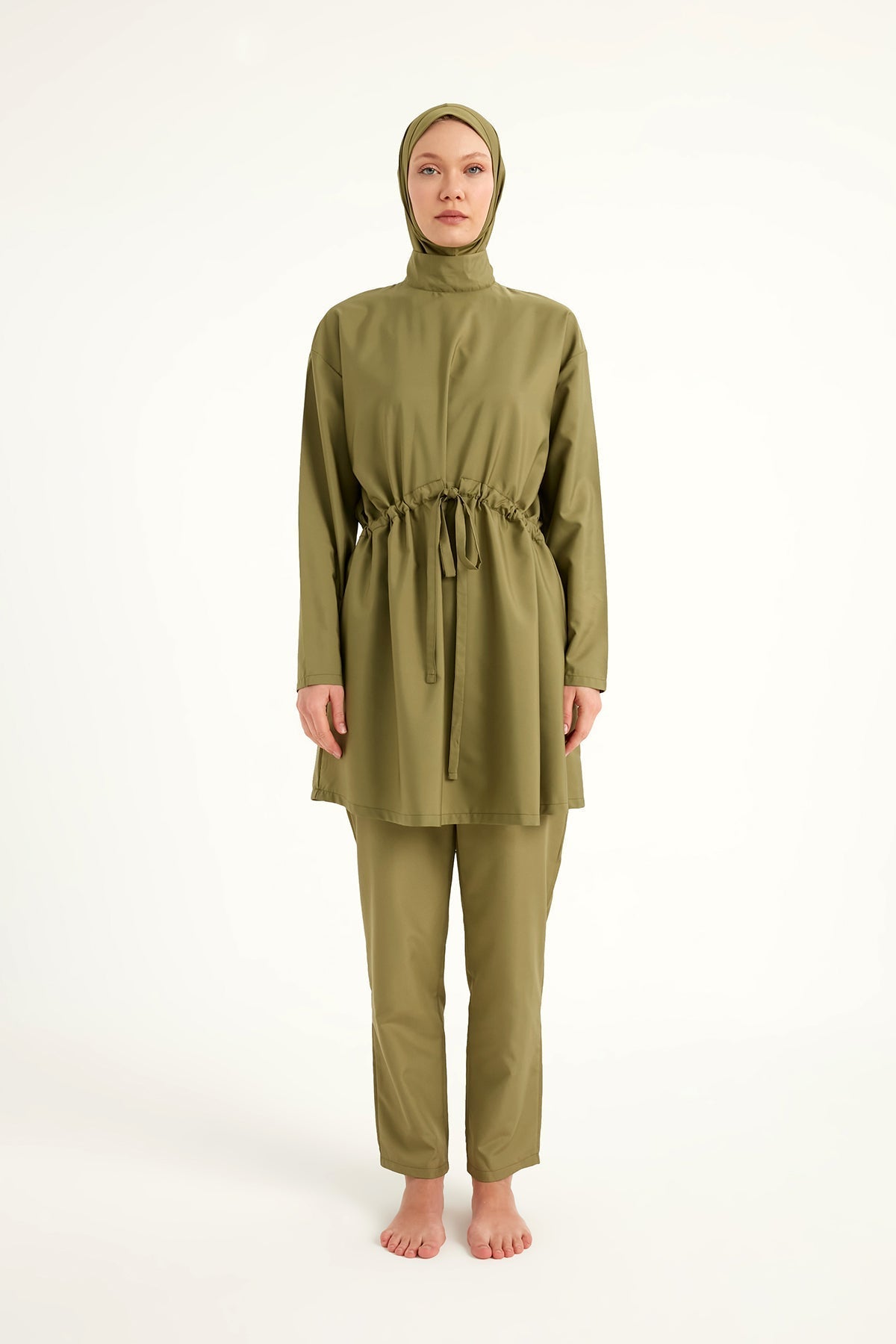 Andalus Full Coverage Burkini Set with Front Ruching A2502-5 Covered Burkini Swimwear La Vie Bien Andalus Full Coverage Burkini Set with Front Ruching A2502-5