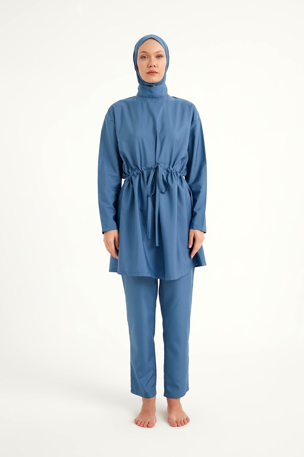 Andalus Full Coverage Burkini Set with Front Ruching A2502-6 Covered Burkini Swimwear La Vie Bien Andalus Full Coverage Burkini Set with Front Ruching A2502-6