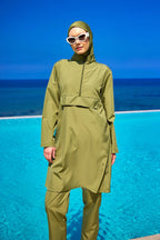 Andalus Green Full Coverage Burkini Set for Women A2503-5 Covered Burkini Swimwear La Vie Bien Andalus Green Full Coverage Burkini Set for Women A2503-5