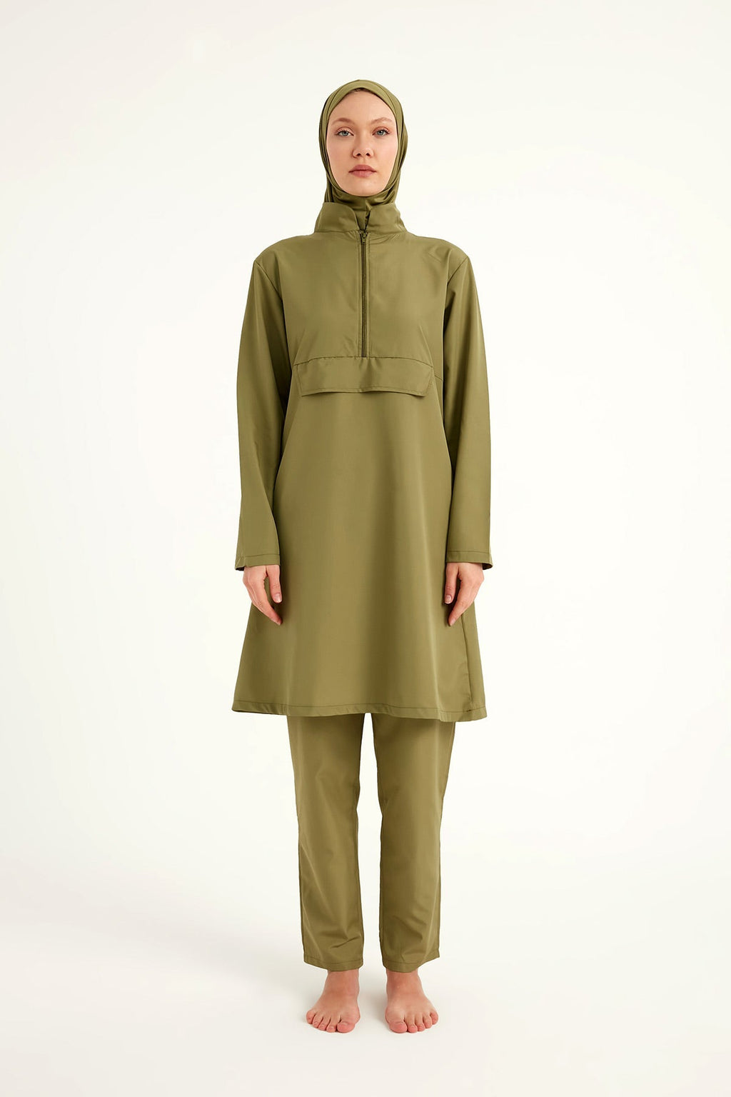 Andalus Green Full Coverage Burkini Set for Women A2503-5 Covered Burkini Swimwear La Vie Bien Andalus Green Full Coverage Burkini Set for Women A2503-5