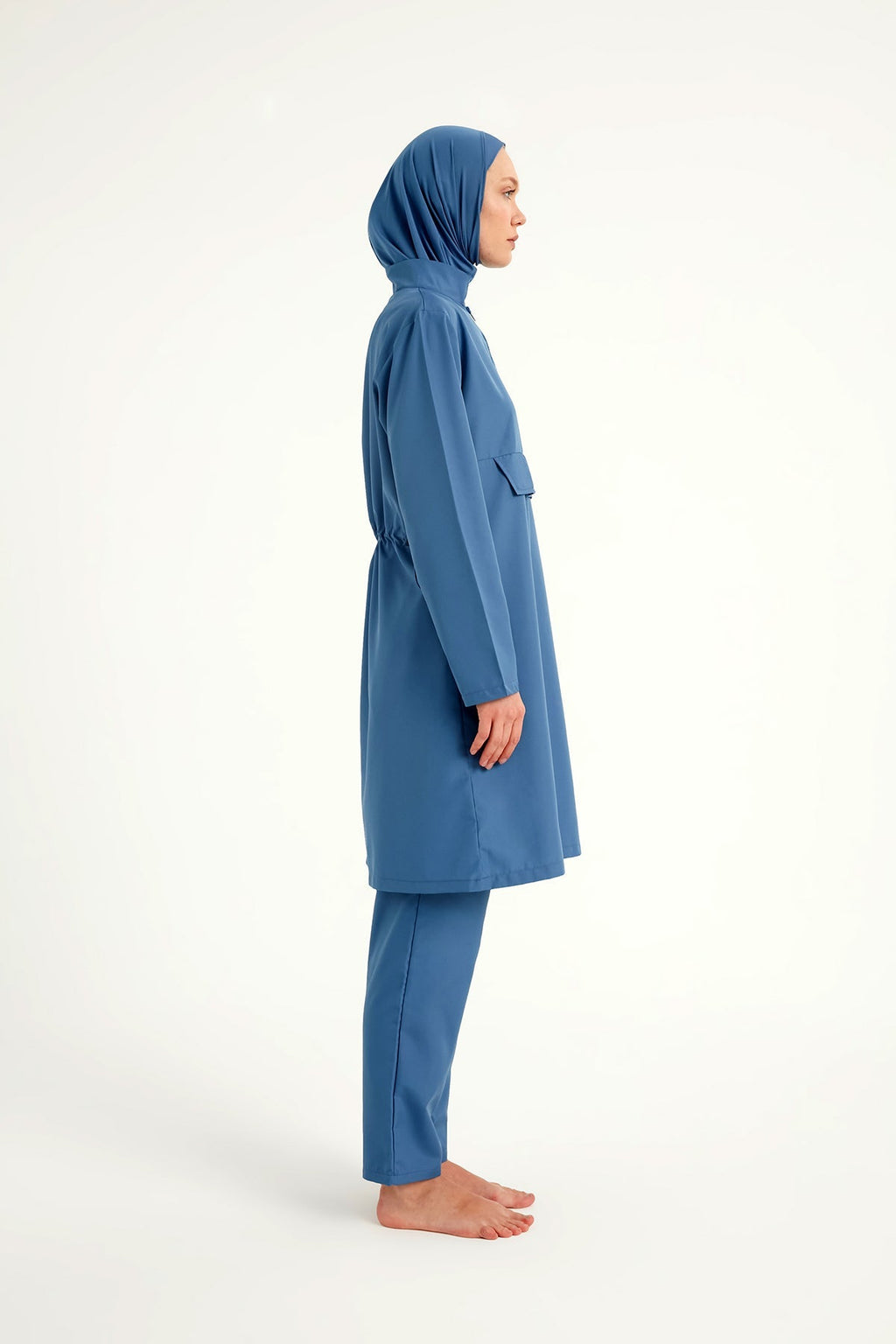 Andalus Indigo Full Coverage Burkini Set for Women A2503-6 Covered Burkini Swimwear La Vie Bien Andalus Indigo Full Coverage Burkini Set for Women A2503-6
