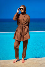Andalus Full Coverage Burkini Set with Front Ruching A2502-3