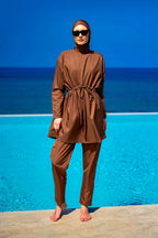 Andalus Full Coverage Burkini Set with Front Ruching A2502-3