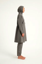 Andalus Gray Full Coverage Burkini Set for Women A2503-4
