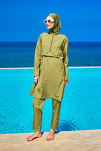Andalus Green Full Coverage Burkini Set for Women A2503-5