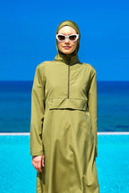 Andalus Green Full Coverage Burkini Set for Women A2503-5