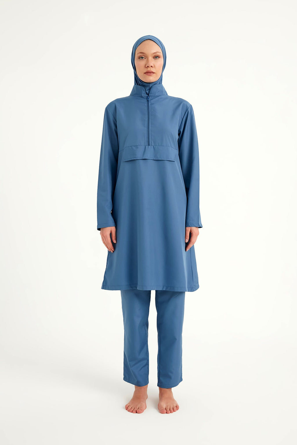 Andalus Indigo Full Coverage Burkini Set for Women A2503-6