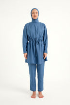 Andalus Full Coverage Burkini Set with Front Ruching A2502-6