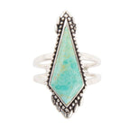 Anemone Blue Turquoise and Sterling Silver Statement Ring by Barse Jewelry
