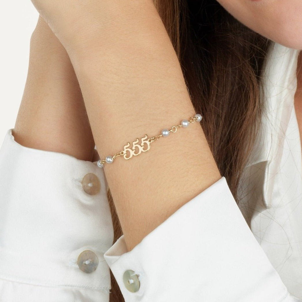 Angel Numbers Pearl Bracelet La Vie Bien Angel Numbers Pearl Bracelet