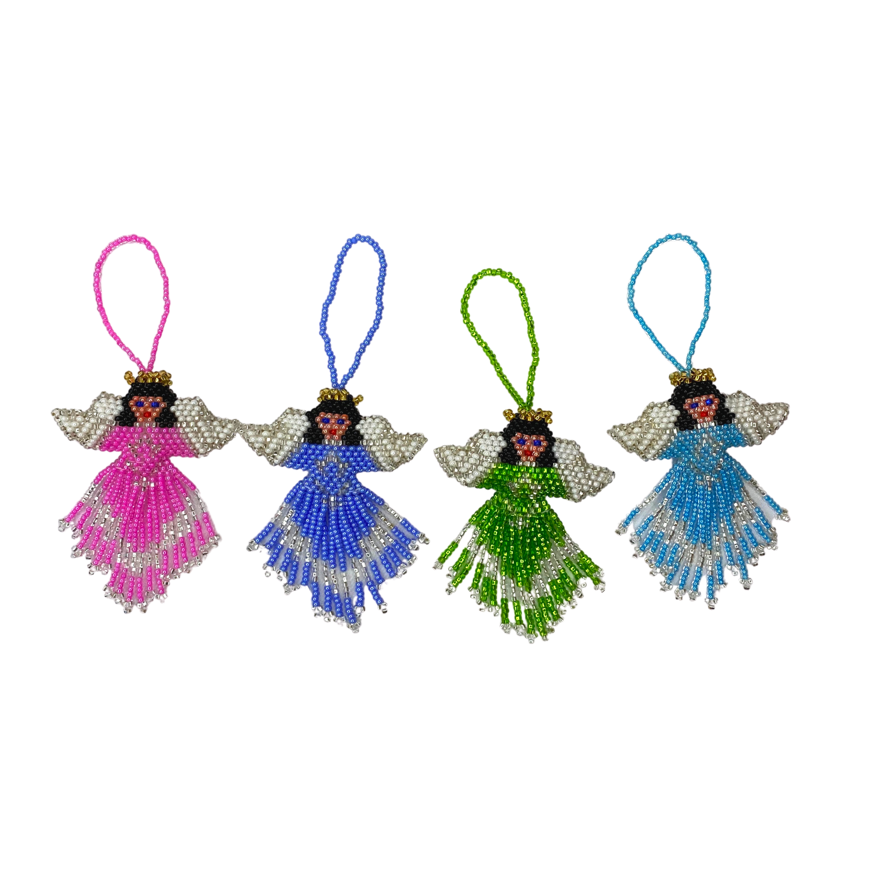 Angel Seed Bead Ornament - Guatemala Decor La Vie Bien Angel Seed Bead Ornament - Guatemala