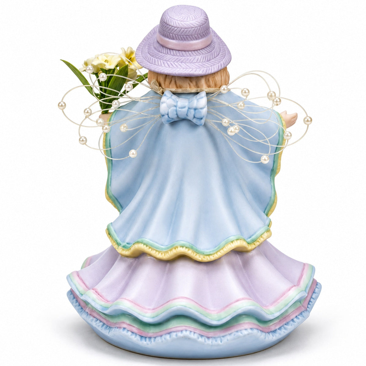 Angel with Cross Porcelain Musical Figurine - Lord's Prayer Decor 6.5 Inches Musical Figurines > Religious La Vie Bien Angel with Cross Porcelain Musical Figurine - Lord's Prayer Decor 6.5 Inches
