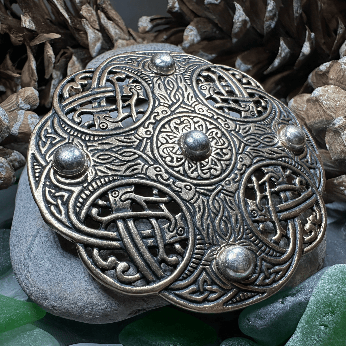 Anglo Saxon Galloway Brooch - Bronze Historical Reproduction Pin Brooch La Vie Bien Anglo Saxon Galloway Brooch - Bronze Historical Reproduction Pin