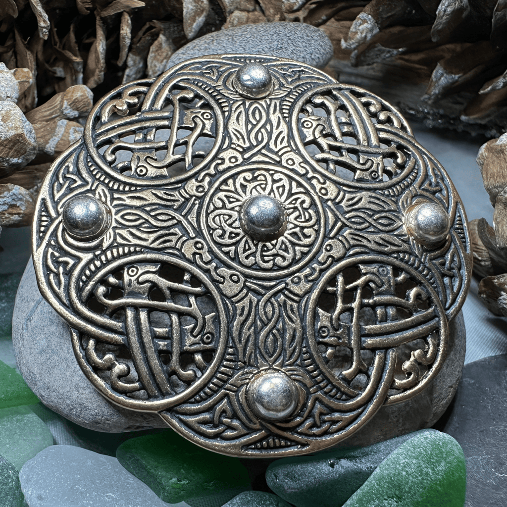 Anglo Saxon Galloway Brooch - Bronze Historical Reproduction Pin Brooch La Vie Bien Anglo Saxon Galloway Brooch - Bronze Historical Reproduction Pin