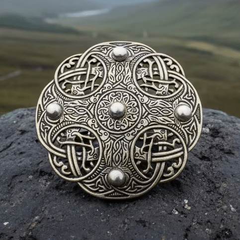Anglo Saxon Galloway Brooch - Bronze Historical Reproduction Pin Brooch La Vie Bien Anglo Saxon Galloway Brooch - Bronze Historical Reproduction Pin