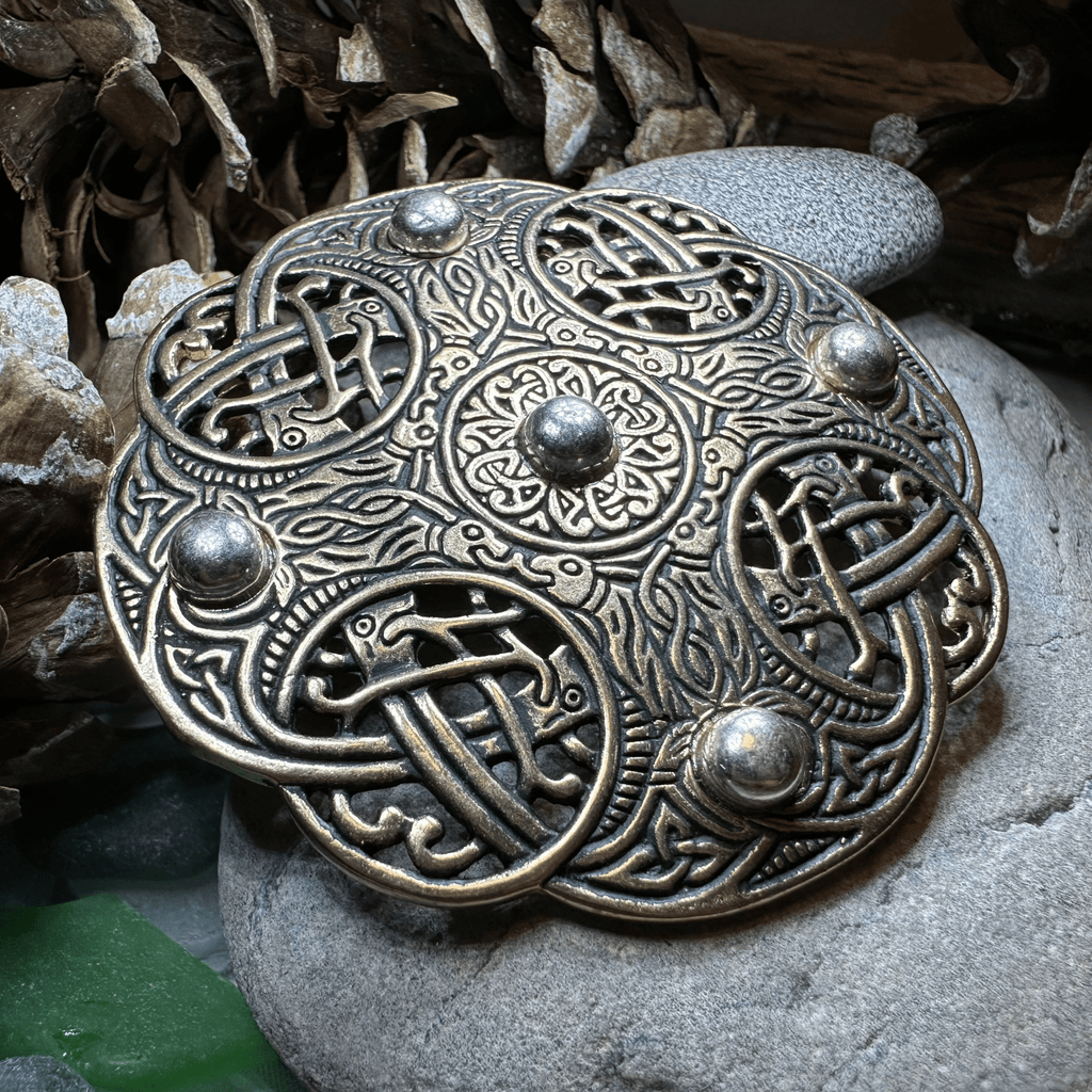 Anglo Saxon Galloway Brooch - Bronze Historical Reproduction Pin Brooch La Vie Bien Anglo Saxon Galloway Brooch - Bronze Historical Reproduction Pin