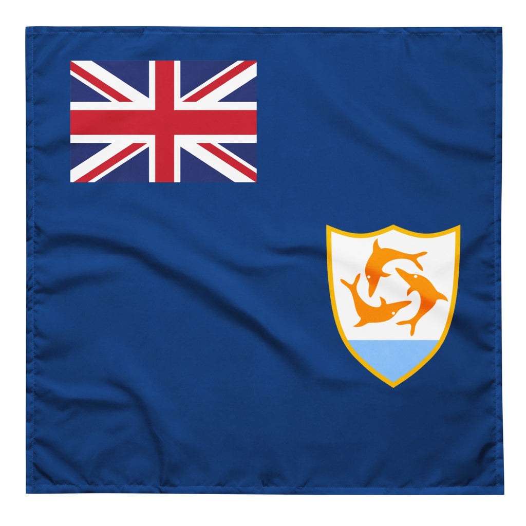 Anguilla Flag Bandana All-Over Print Bandana La Vie Bien Anguilla Flag Bandana