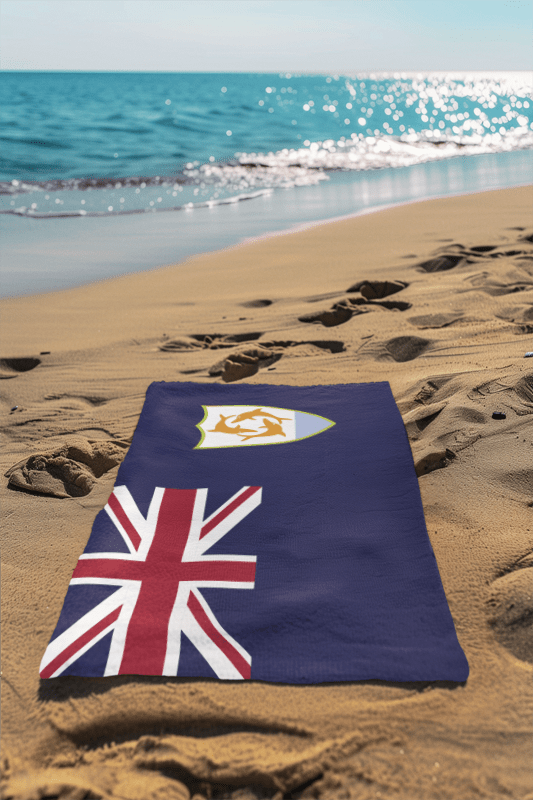 Anguilla Flag Beach Towel Beach Towel (Generic Brand) La Vie Bien Anguilla Flag Beach Towel