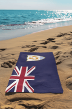 Anguilla Flag Beach Towel Beach Towel (Generic Brand) La Vie Bien Anguilla Flag Beach Towel