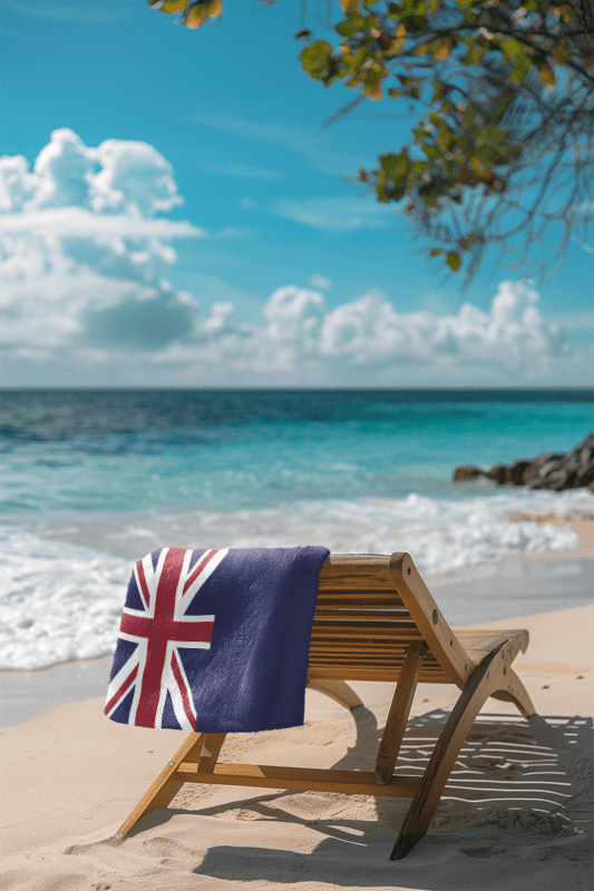 Anguilla Flag Beach Towel Beach Towel (Generic Brand) La Vie Bien Anguilla Flag Beach Towel