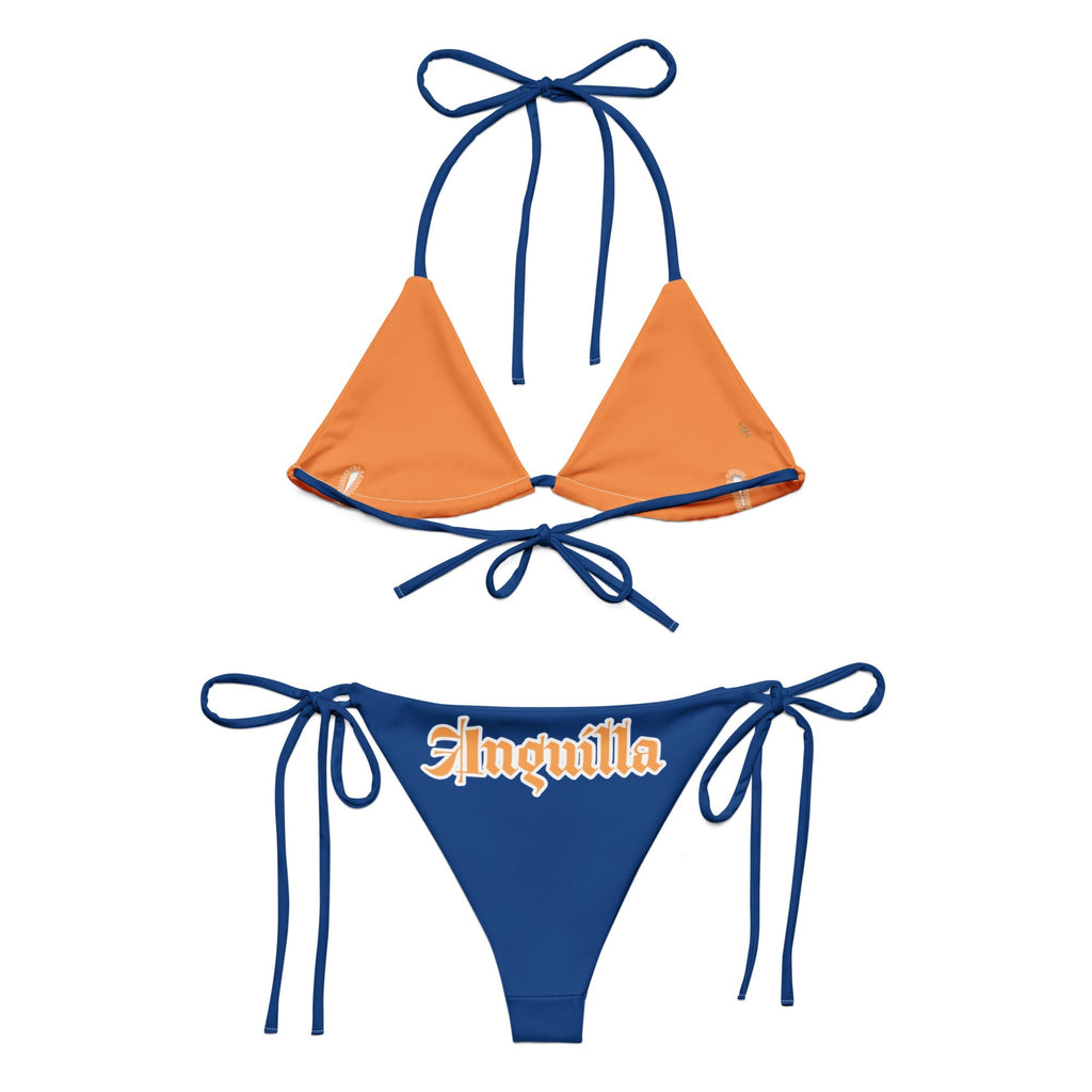 Anguilla Flag String Bikini All - Over Print Recycled String Bikini La Vie Bien Anguilla Flag String Bikini
