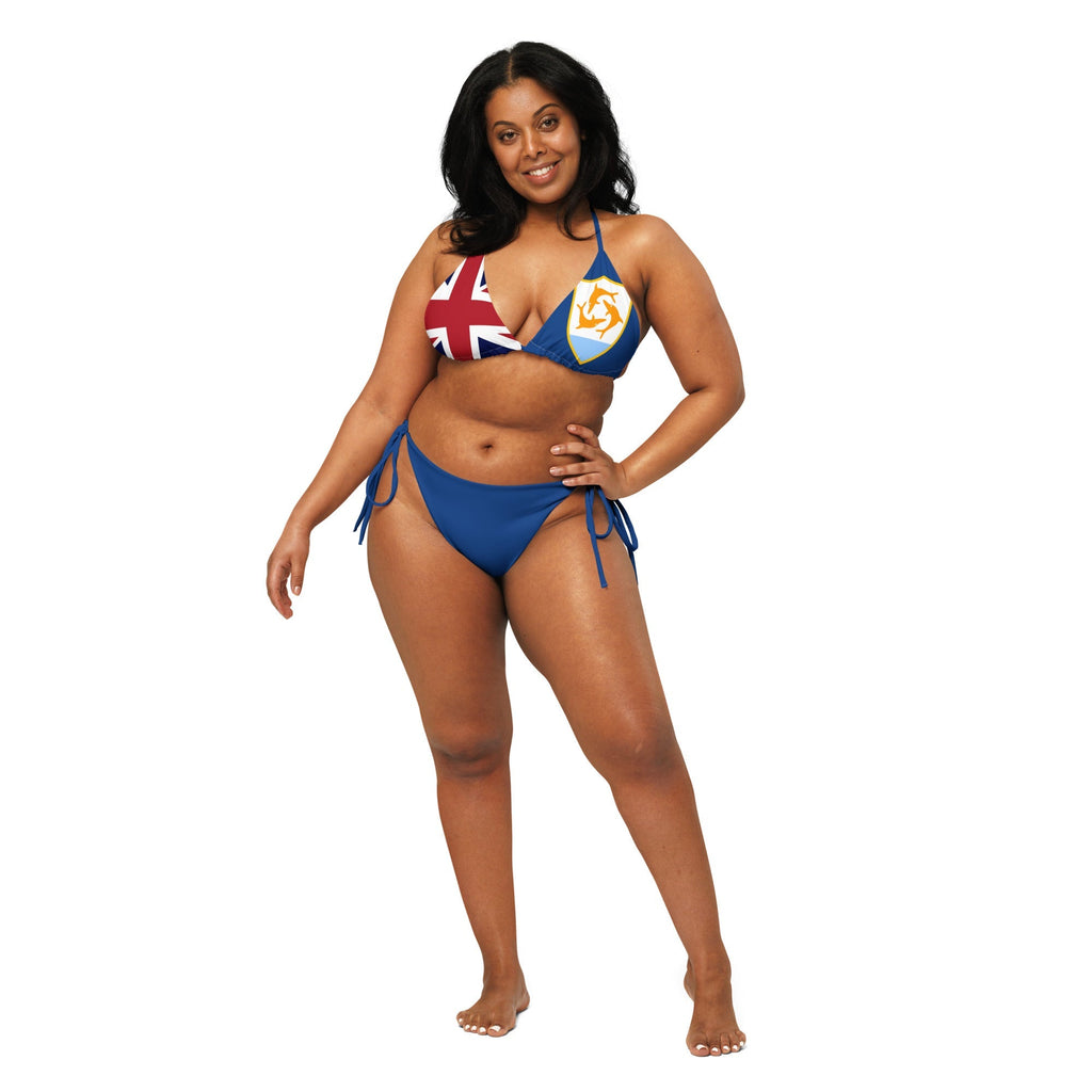 Anguilla Flag String Bikini All - Over Print Recycled String Bikini La Vie Bien Anguilla Flag String Bikini