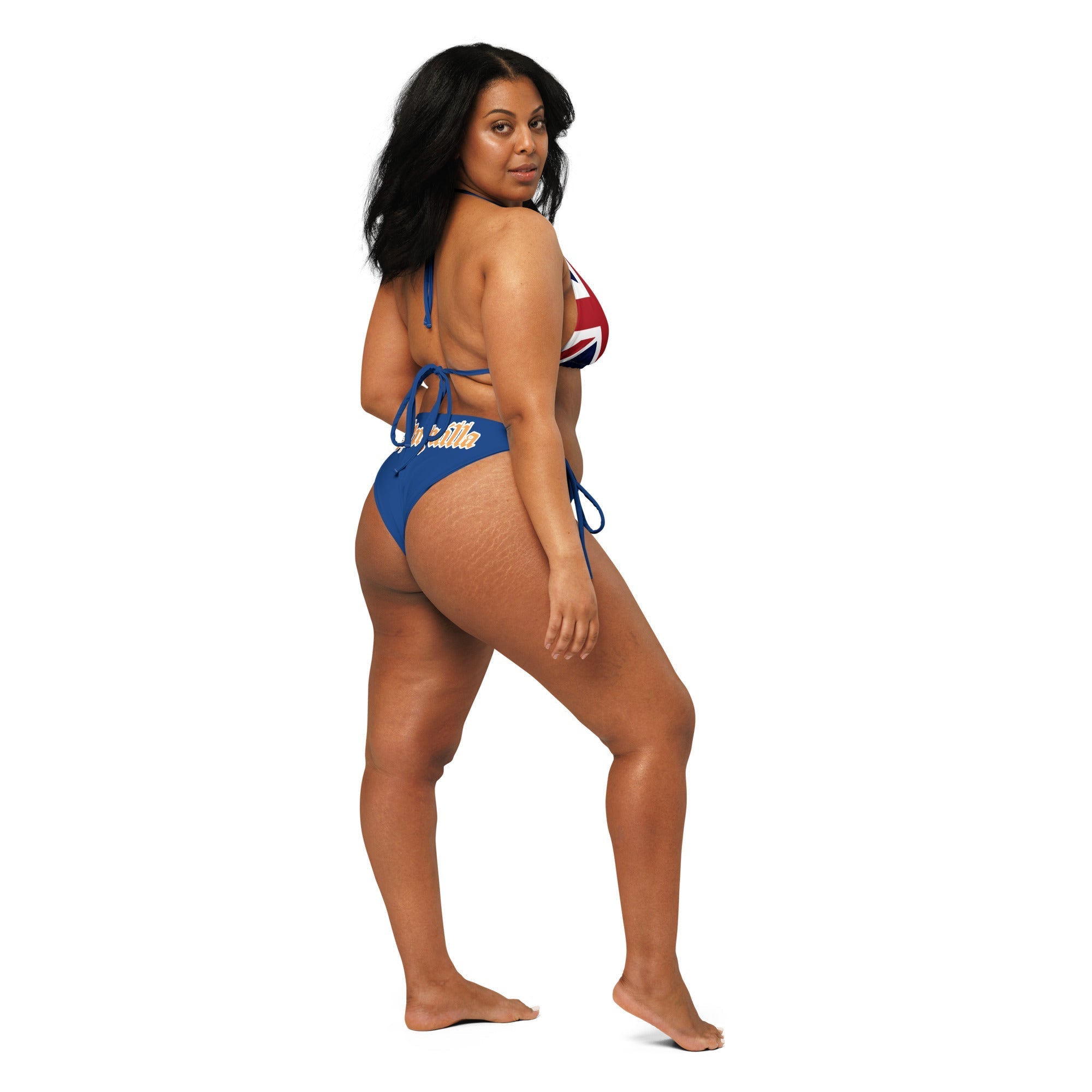 Anguilla Flag String Bikini All - Over Print Recycled String Bikini La Vie Bien Anguilla Flag String Bikini