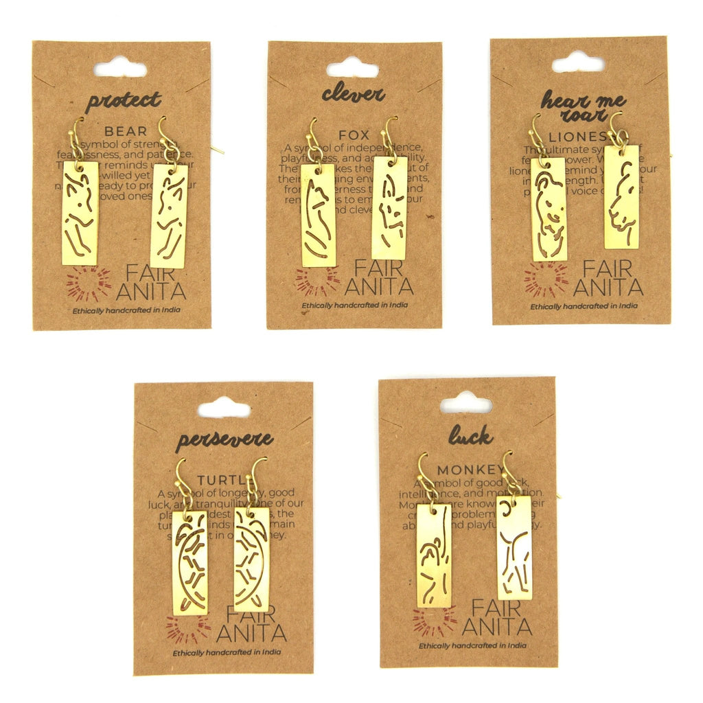 Animal Cut Out Earrings by Fair Anita
