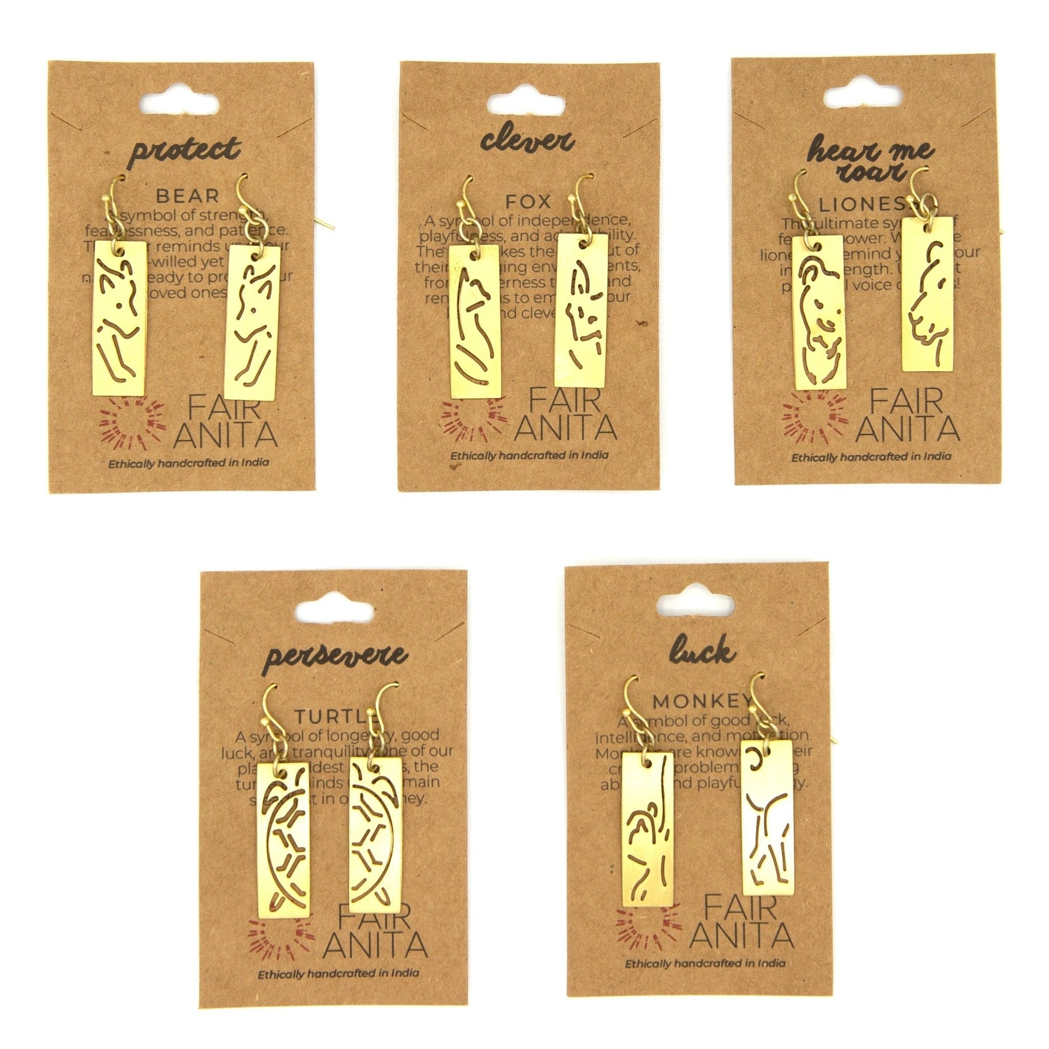 Animal Cut Out Earrings by Fair Anita