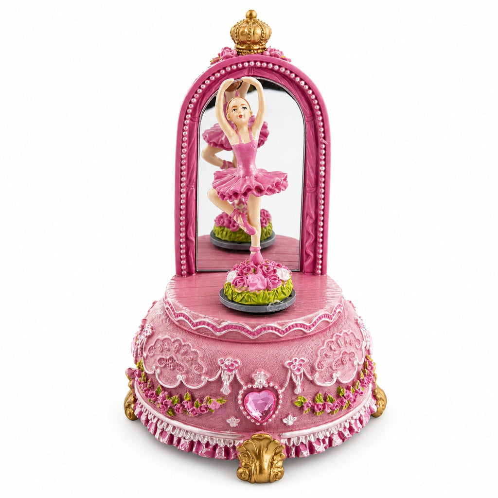 Animated Musical Ballerina Figurine - Rotating Swan Lake Mirror Music Box Musical Figurines > Ballet La Vie Bien Animated Musical Ballerina Figurine - Rotating Swan Lake Mirror Music Box