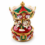 Animated Musical Christmas Carousel Figurine - Rotating Horse Music Box Musical Figurines > Carousels La Vie Bien Animated Musical Christmas Carousel Figurine - Rotating Horse Music Box