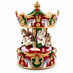 Animated Musical Christmas Carousel Figurine - Rotating Horse Music Box Musical Figurines > Carousels La Vie Bien Animated Musical Christmas Carousel Figurine - Rotating Horse Music Box