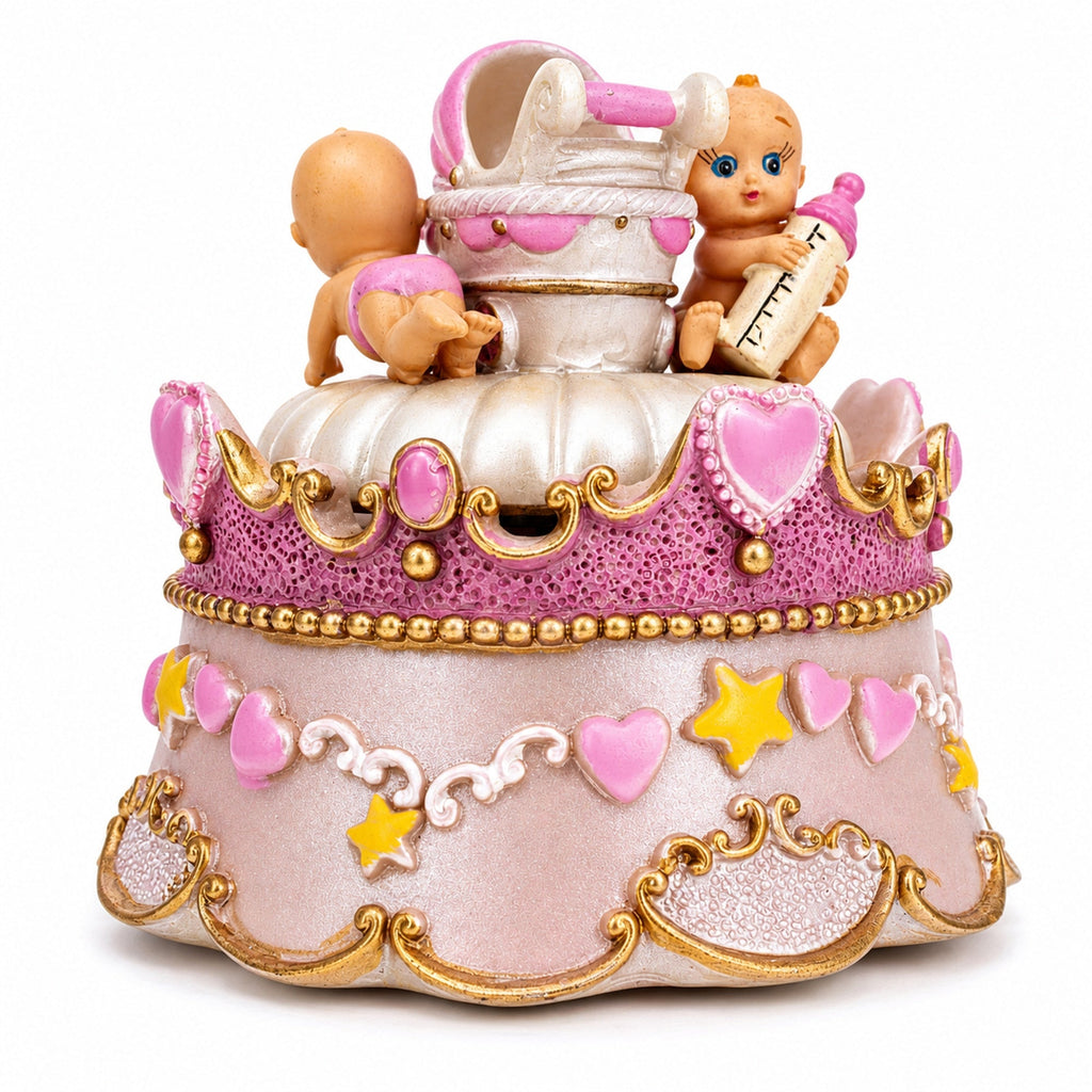 Animated Musical Cradle Babies Figurine - Rotating Nursery Song Music Box Musical Figurines > Children La Vie Bien Animated Musical Cradle Babies Figurine - Rotating Nursery Song Music Box