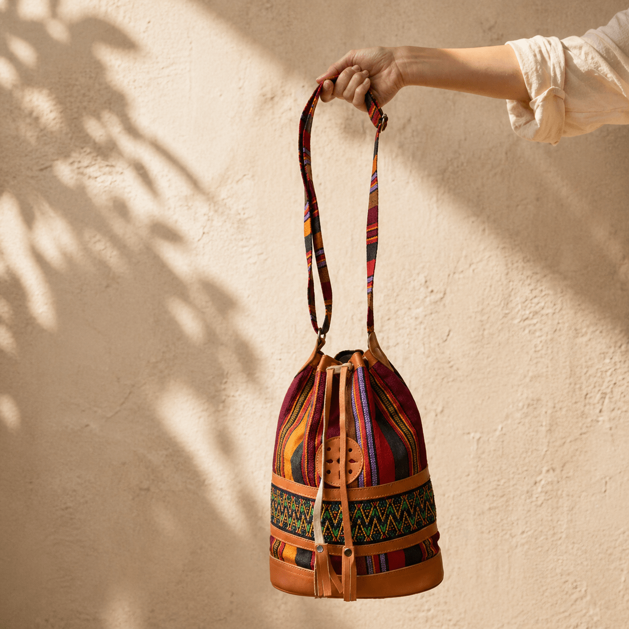 Anita Crossover Boho Upcycled Purse - Guatemala Bags La Vie Bien Anita Crossover Boho Upcycled Purse - Guatemala