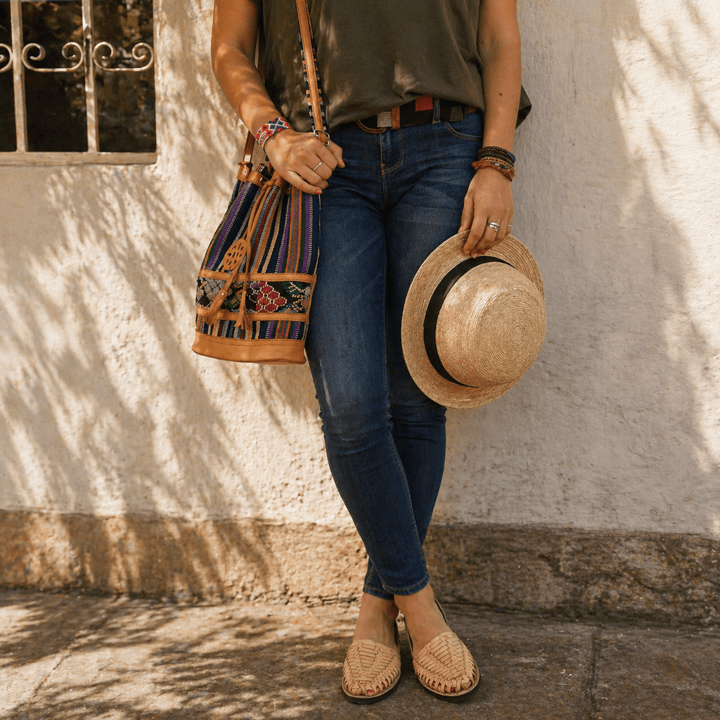 Anita Crossover Boho Upcycled Purse - Guatemala Bags La Vie Bien Anita Crossover Boho Upcycled Purse - Guatemala