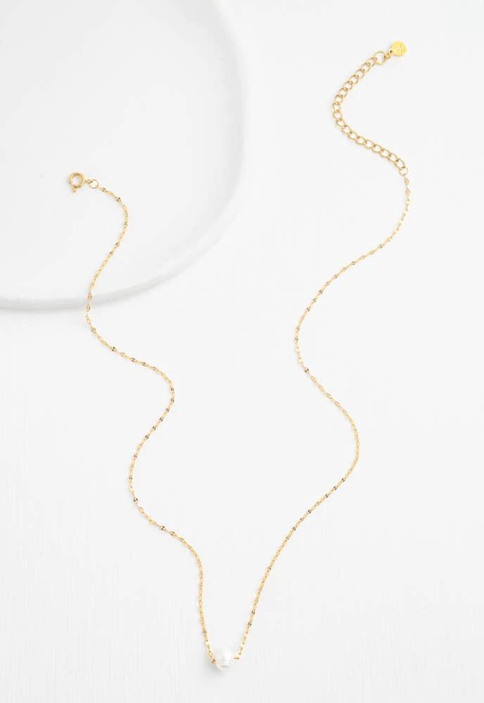 Annie Gold Pearl Necklace