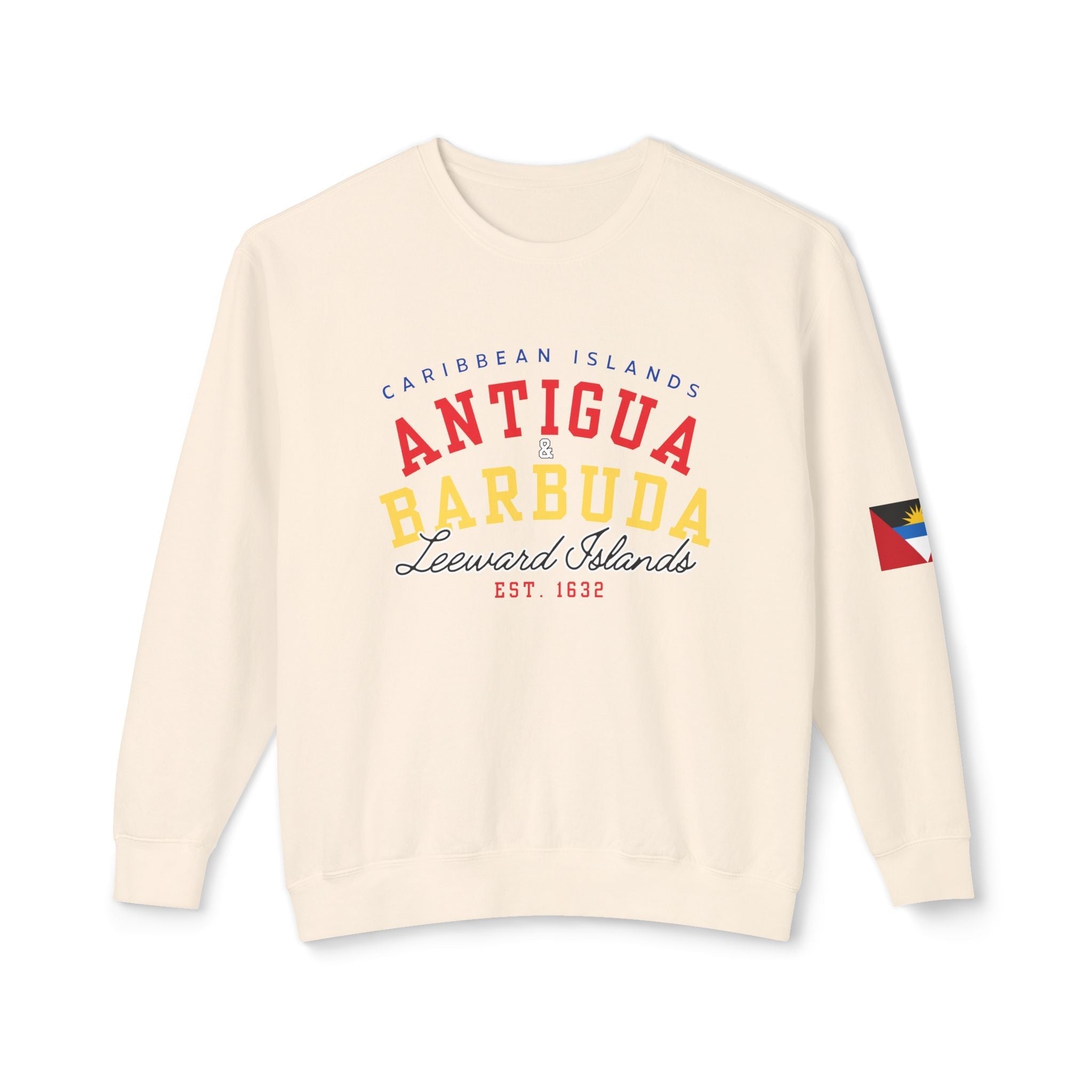 Antigua Barbuda Caribbean University Sweatshirt Comfort Colors 1446 Unisex Lightweight Crewneck Sweatshirt La Vie Bien Antigua Barbuda Caribbean University Sweatshirt