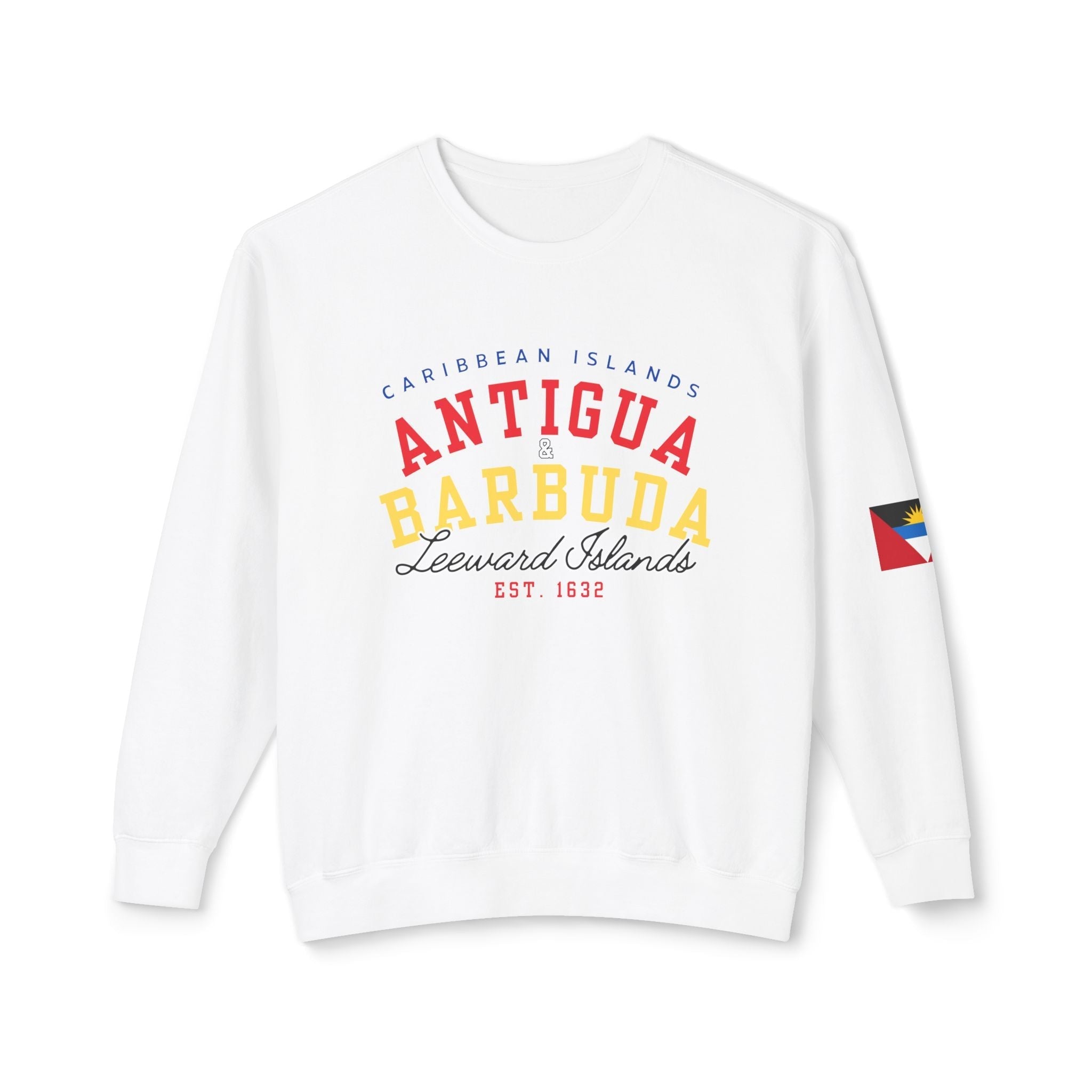 Antigua Barbuda Caribbean University Sweatshirt Comfort Colors 1446 Unisex Lightweight Crewneck Sweatshirt La Vie Bien Antigua Barbuda Caribbean University Sweatshirt