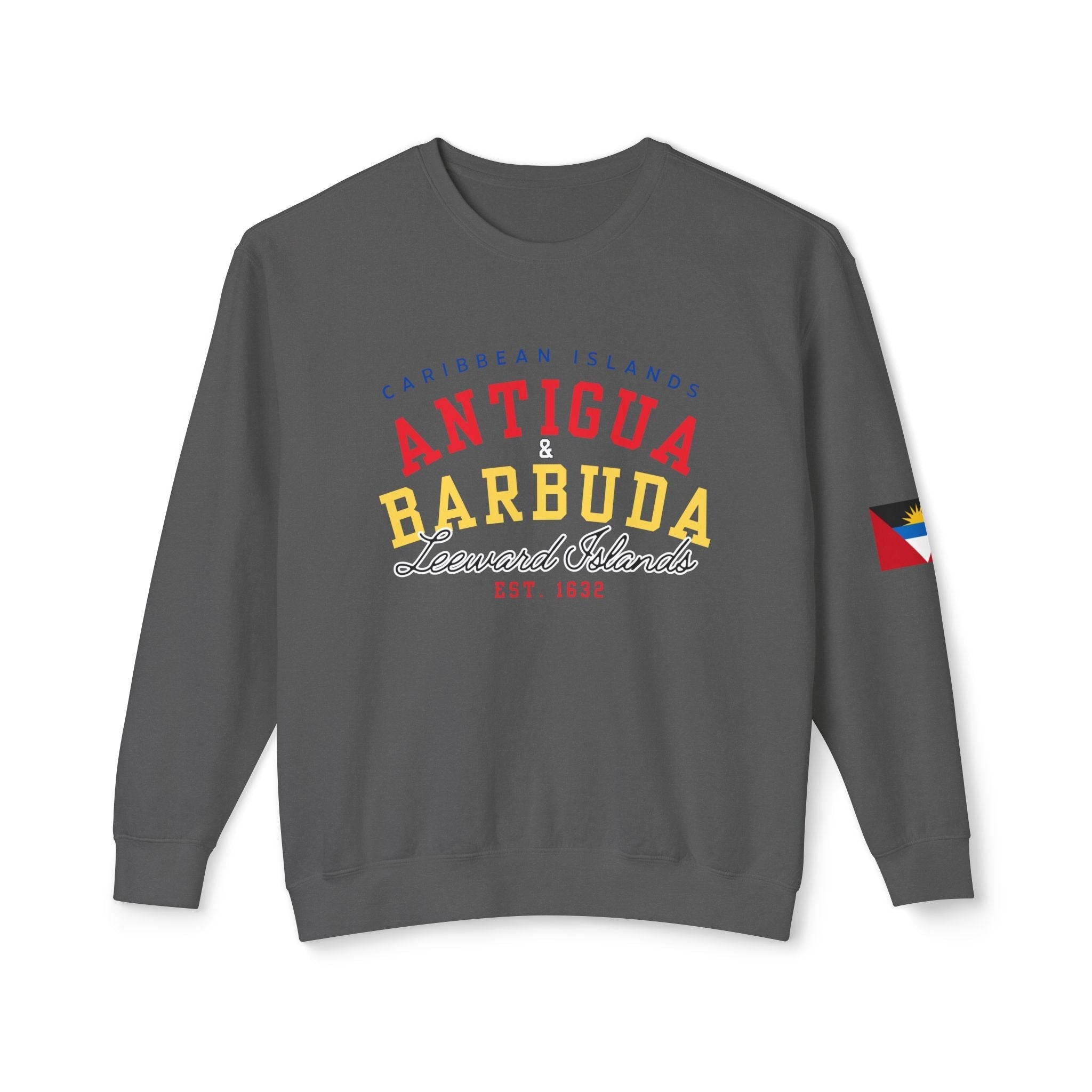 Antigua Barbuda Caribbean University Sweatshirt Comfort Colors 1446 Unisex Lightweight Crewneck Sweatshirt La Vie Bien Antigua Barbuda Caribbean University Sweatshirt