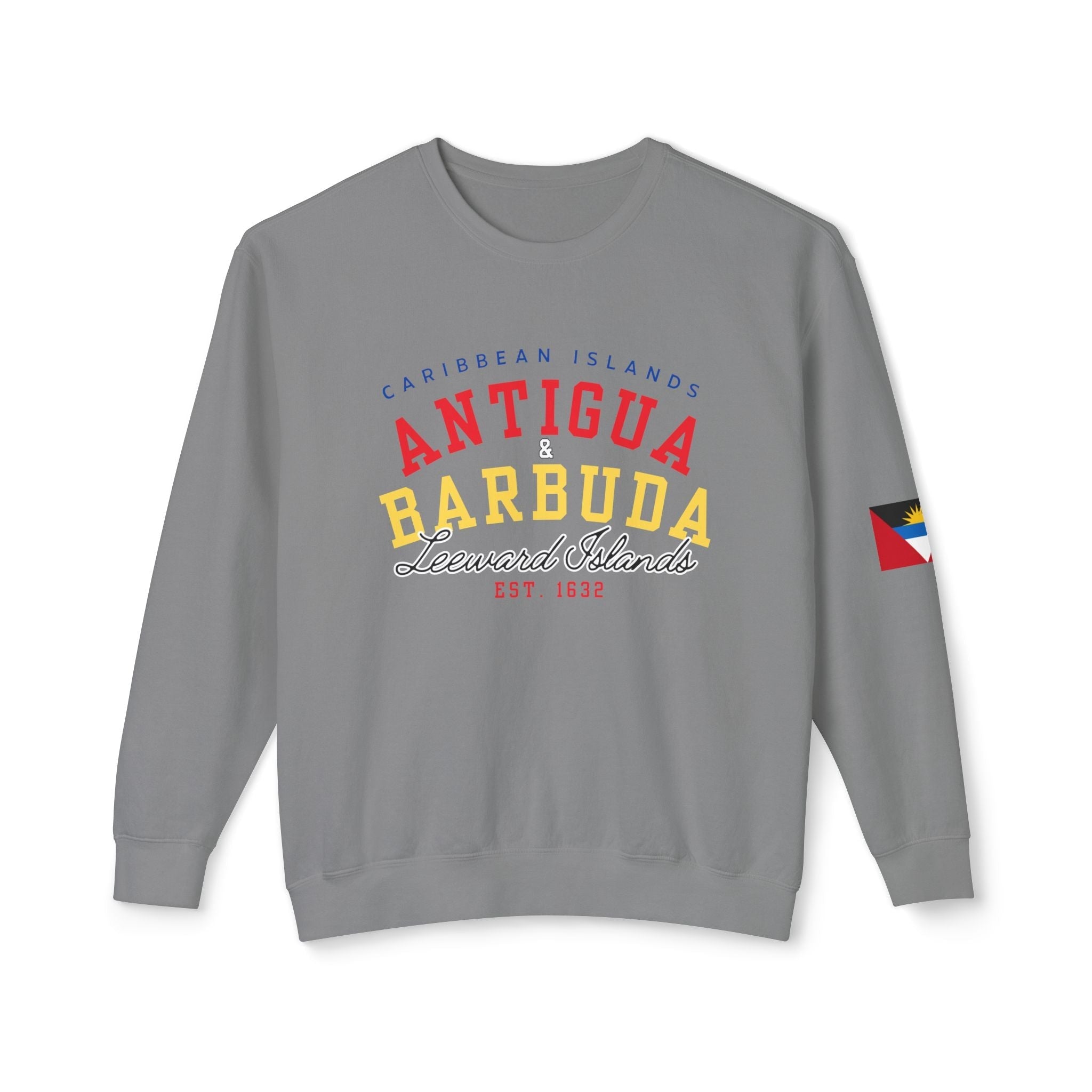 Antigua Barbuda Caribbean University Sweatshirt Comfort Colors 1446 Unisex Lightweight Crewneck Sweatshirt La Vie Bien Antigua Barbuda Caribbean University Sweatshirt