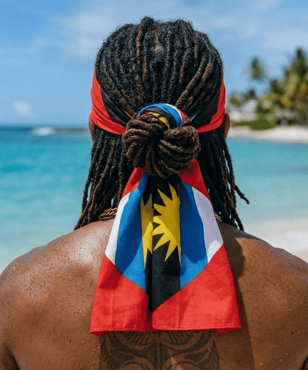 Antigua & Barbuda Flag Bandana All-Over Print Bandana La Vie Bien Antigua & Barbuda Flag Bandana